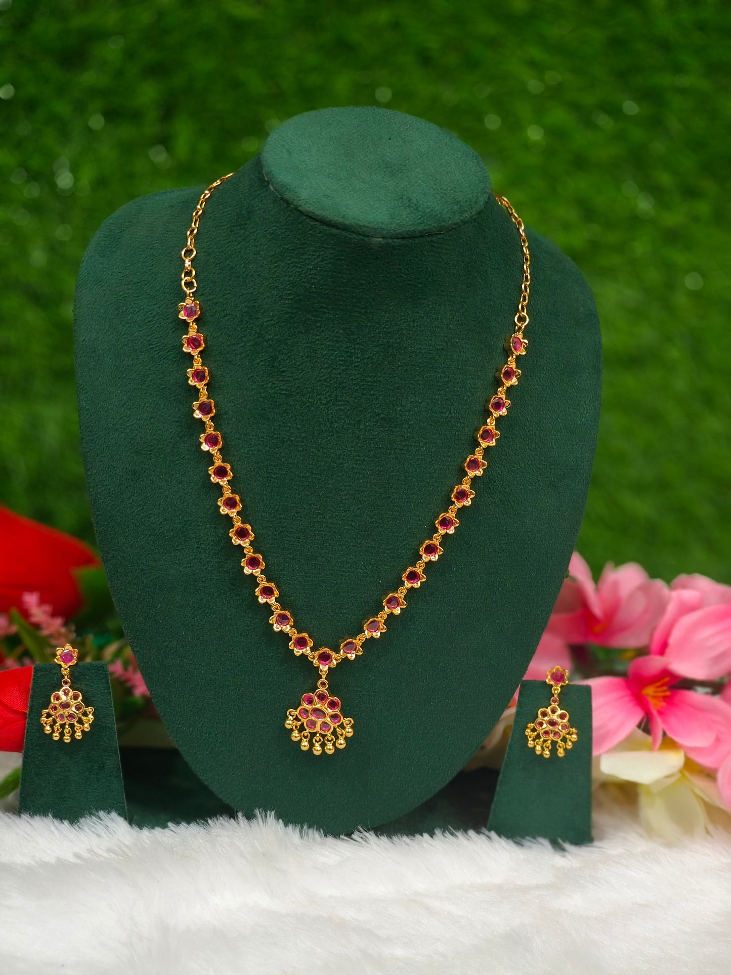 MICRO PLATED STONE NECKLACE