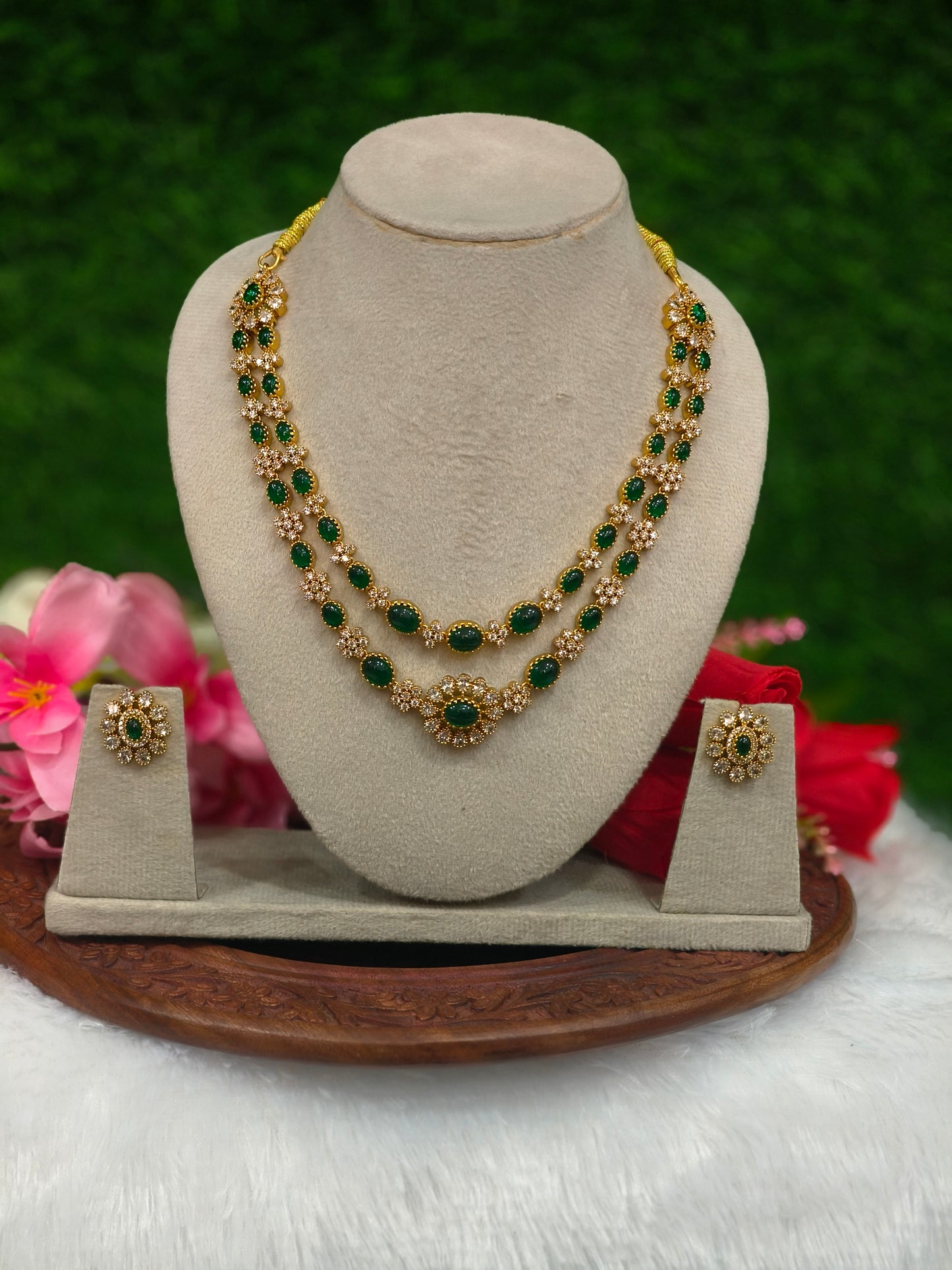 2 LAYERED STONE NECKLACE