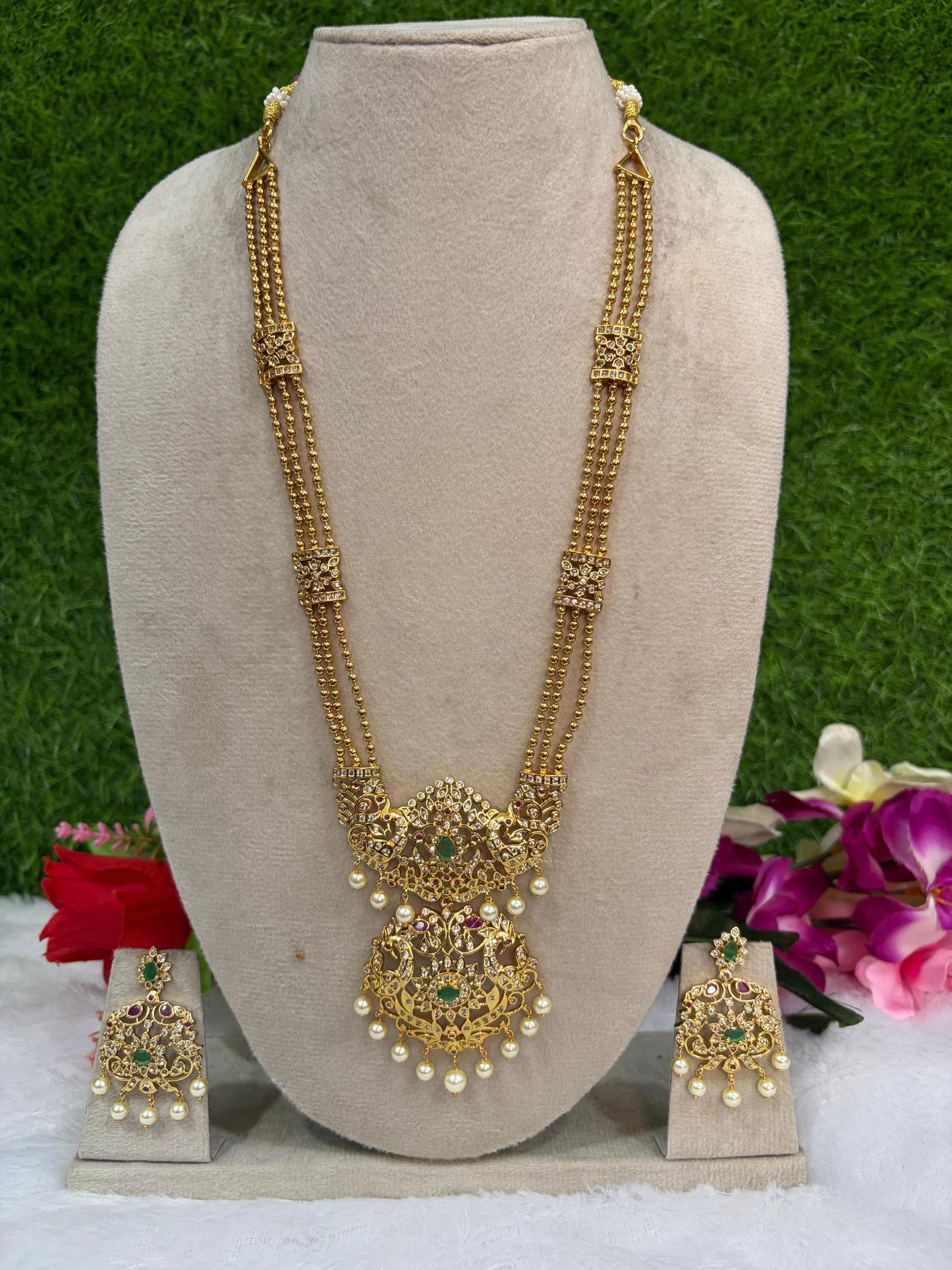 3layer long haram with premium stones