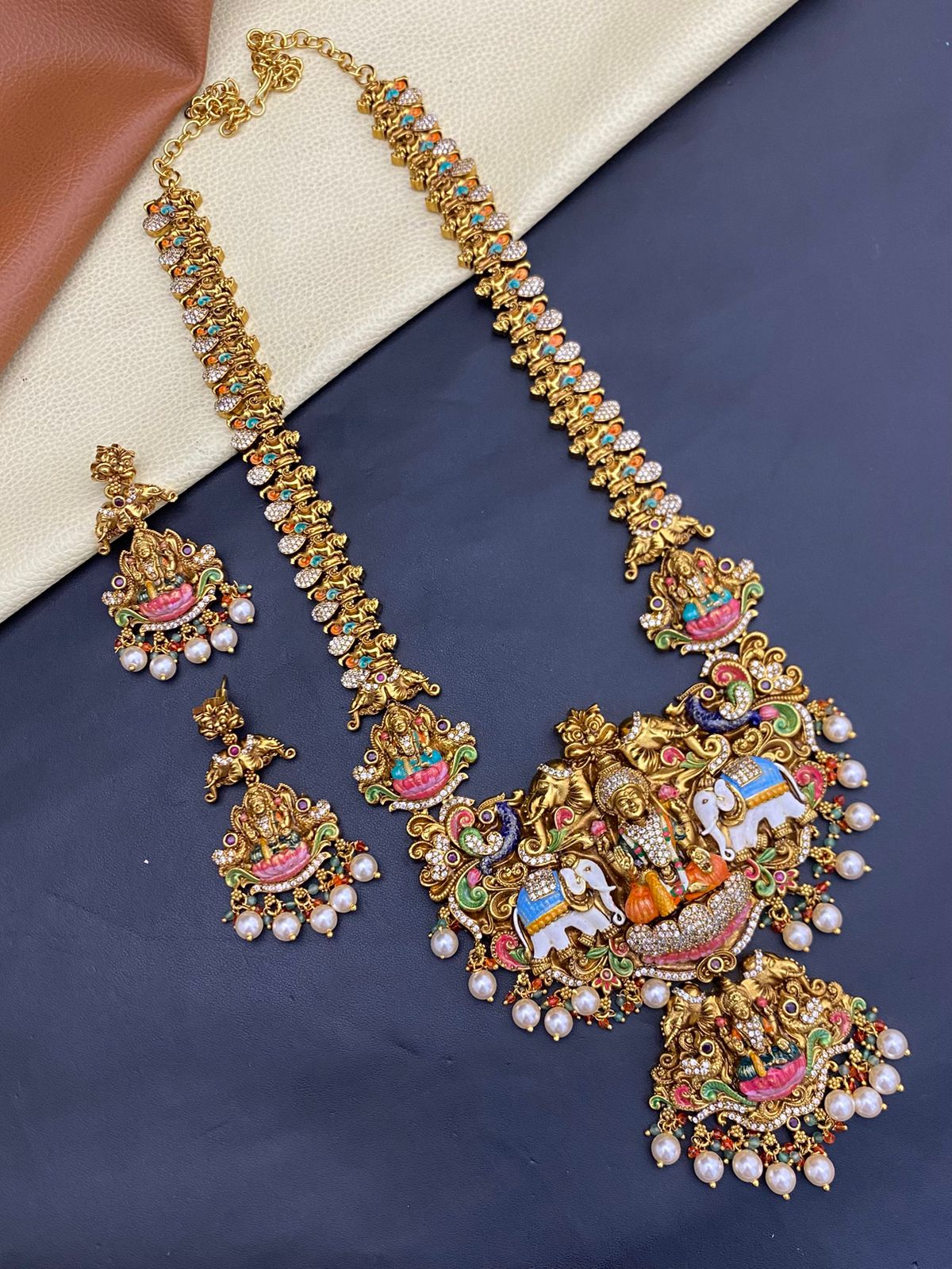 Gajalakshmi amman premium gold haram