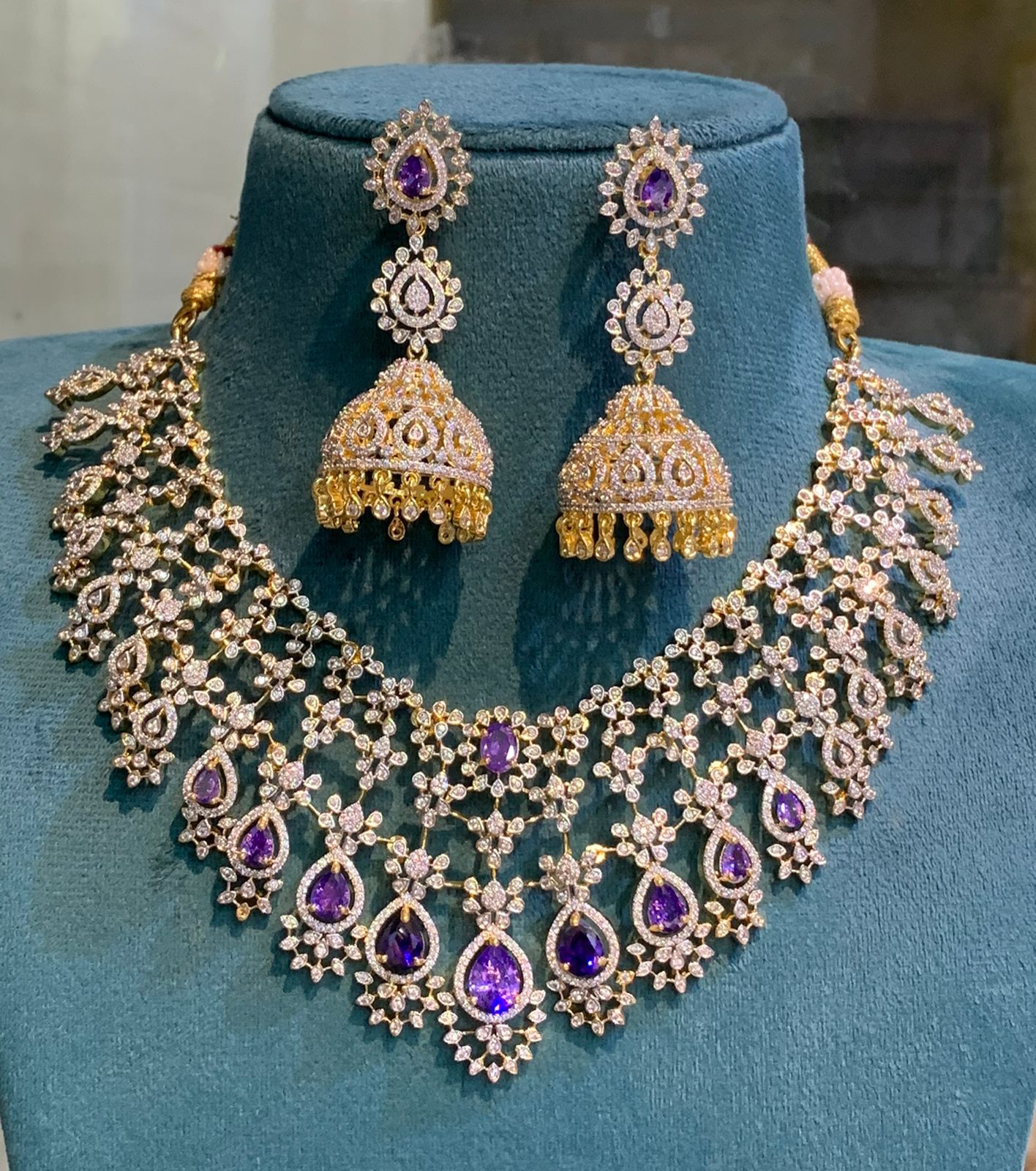 Diamond engagement necklace
