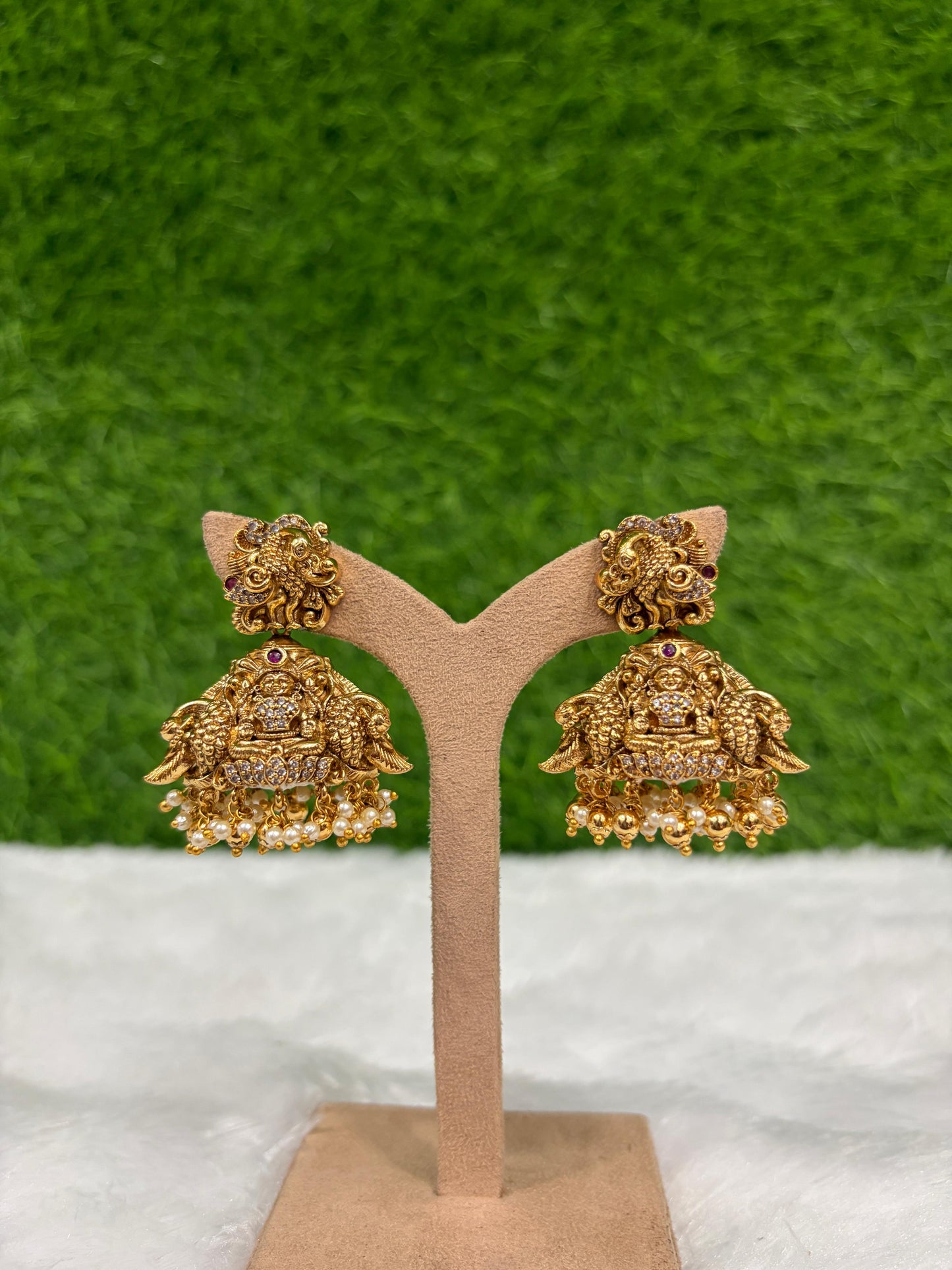 3d gold replica earrings