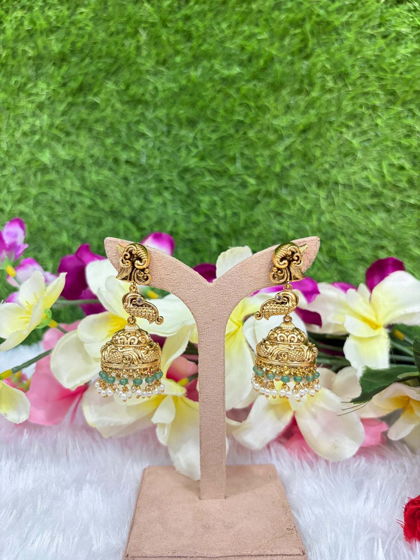 Peacock earrings premium