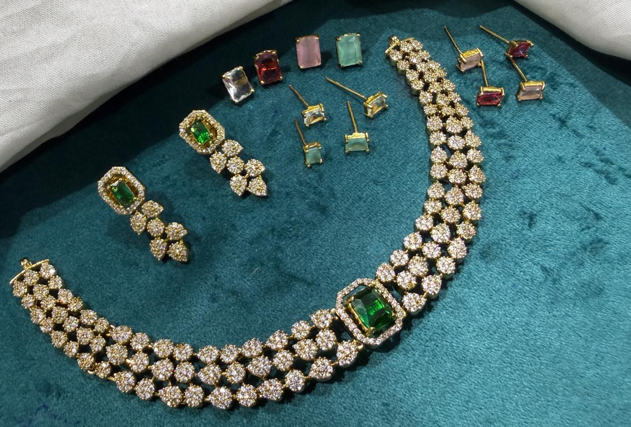 5 in 1 stone necklace