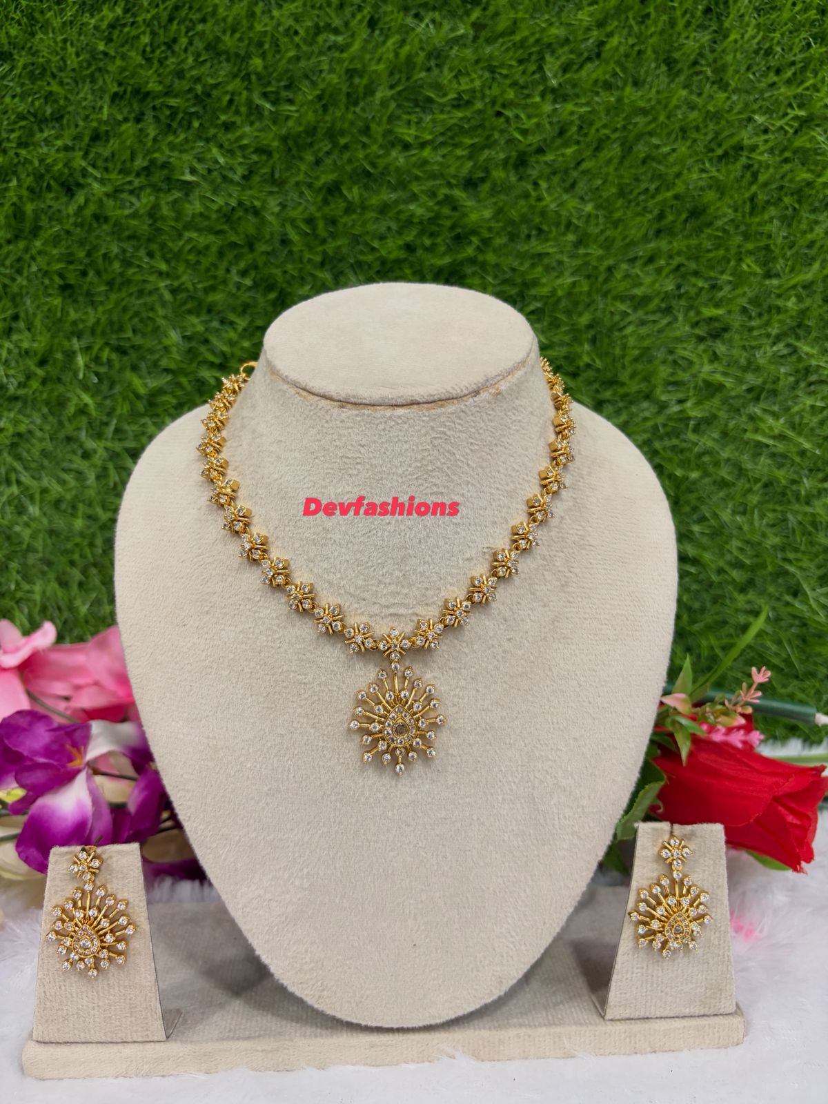 white stone necklace