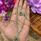Modern flower stone necklace