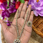 Modern flower stone necklace