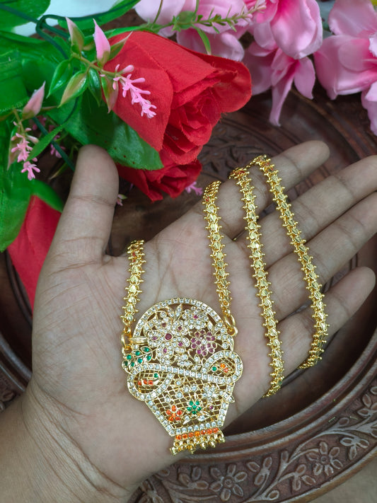 மலர் கூடை டாலர் சங்கிலி