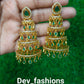 Floral design step earrings