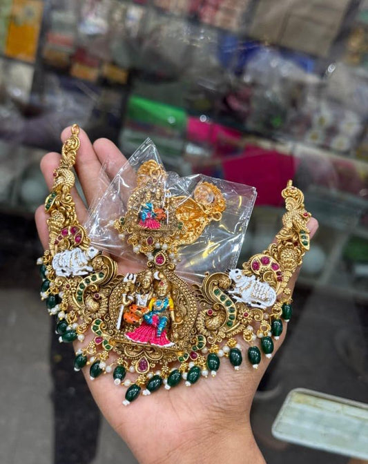 ENAMELLED SHIVAN PARVATHY NECKLACE