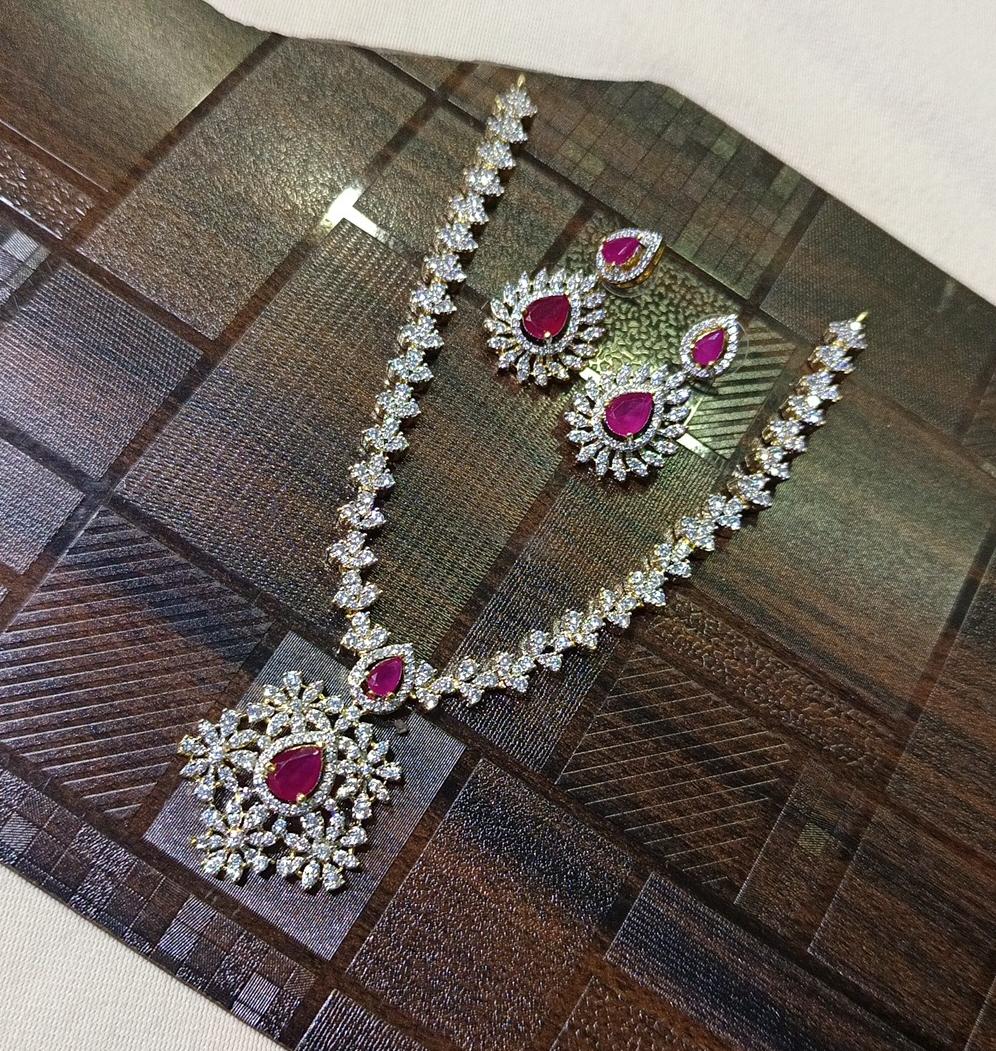 Ad stone diamond replica necklace