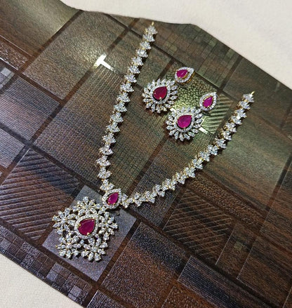 Ad stone diamond replica necklace