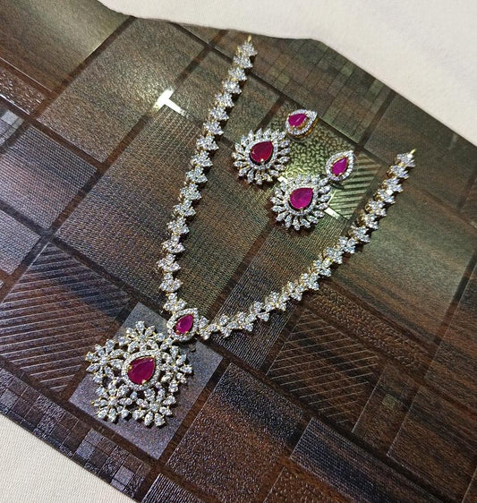 Ad stone diamond replica necklace