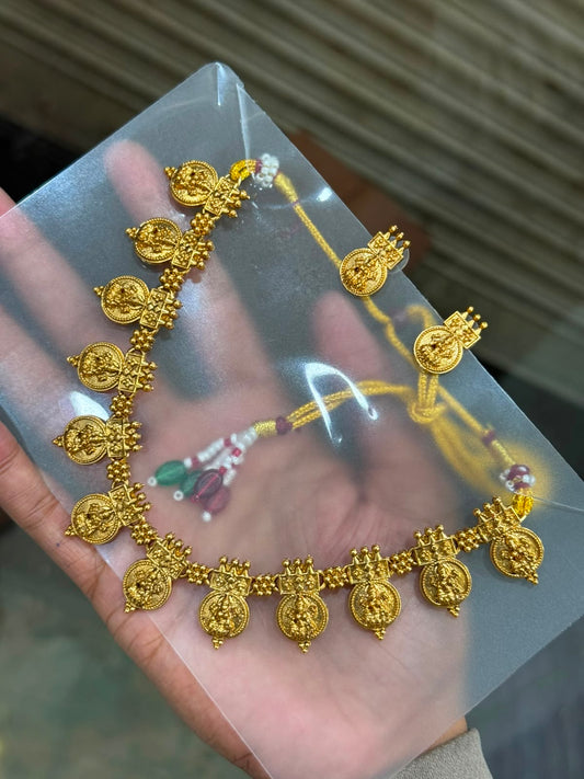 Lakshmi coin necklace