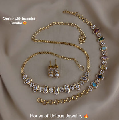 Necklace with bracelet