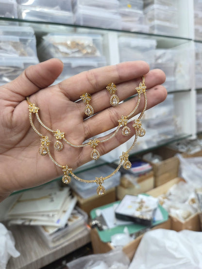 TWO LAYER STONE NECKLACE