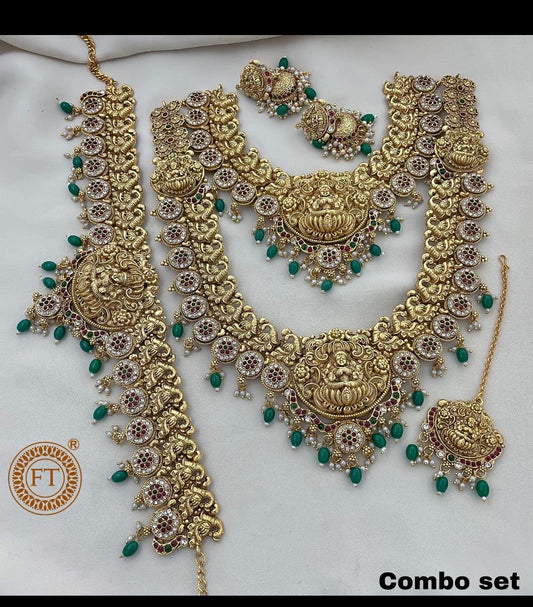 WHITE WITH RUBY BRIDAL SET