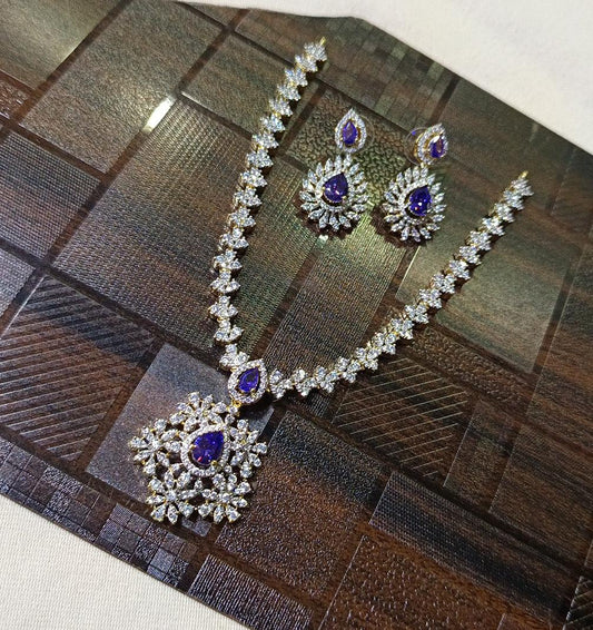 Ad stone diamond replica necklace
