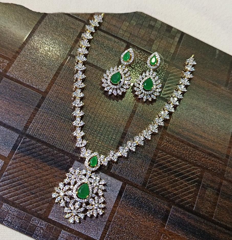 Ad stone diamond replica necklace