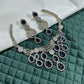 Curved collar style diamond replica choker