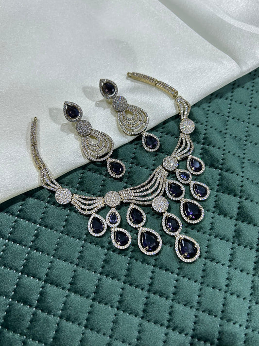 Curved collar style diamond replica choker