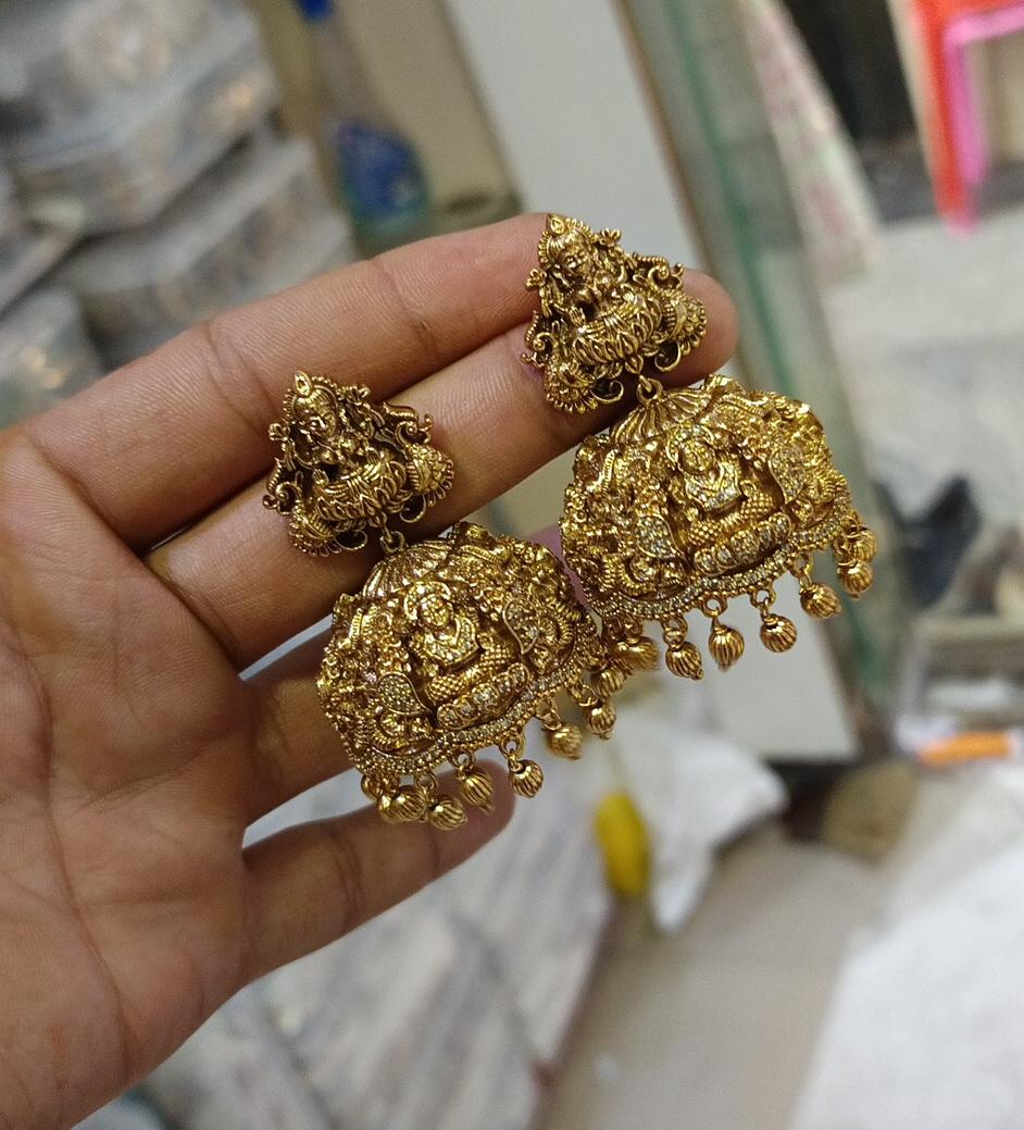Lakshmi gold replica earrings