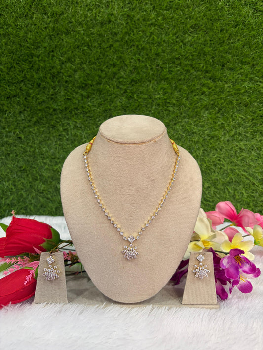 Diamond replica stone necklace