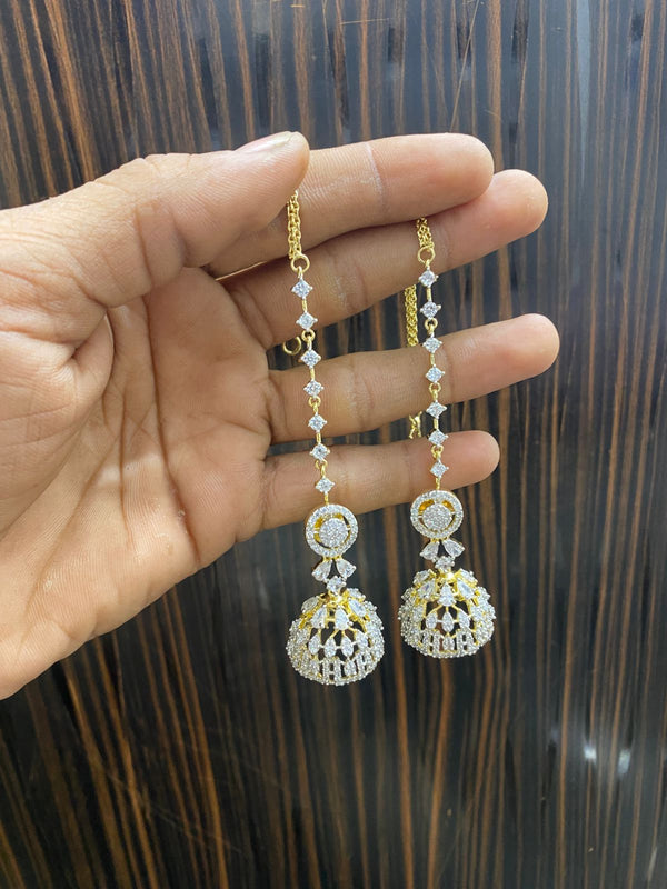 Diamond earrings with mattal FL0