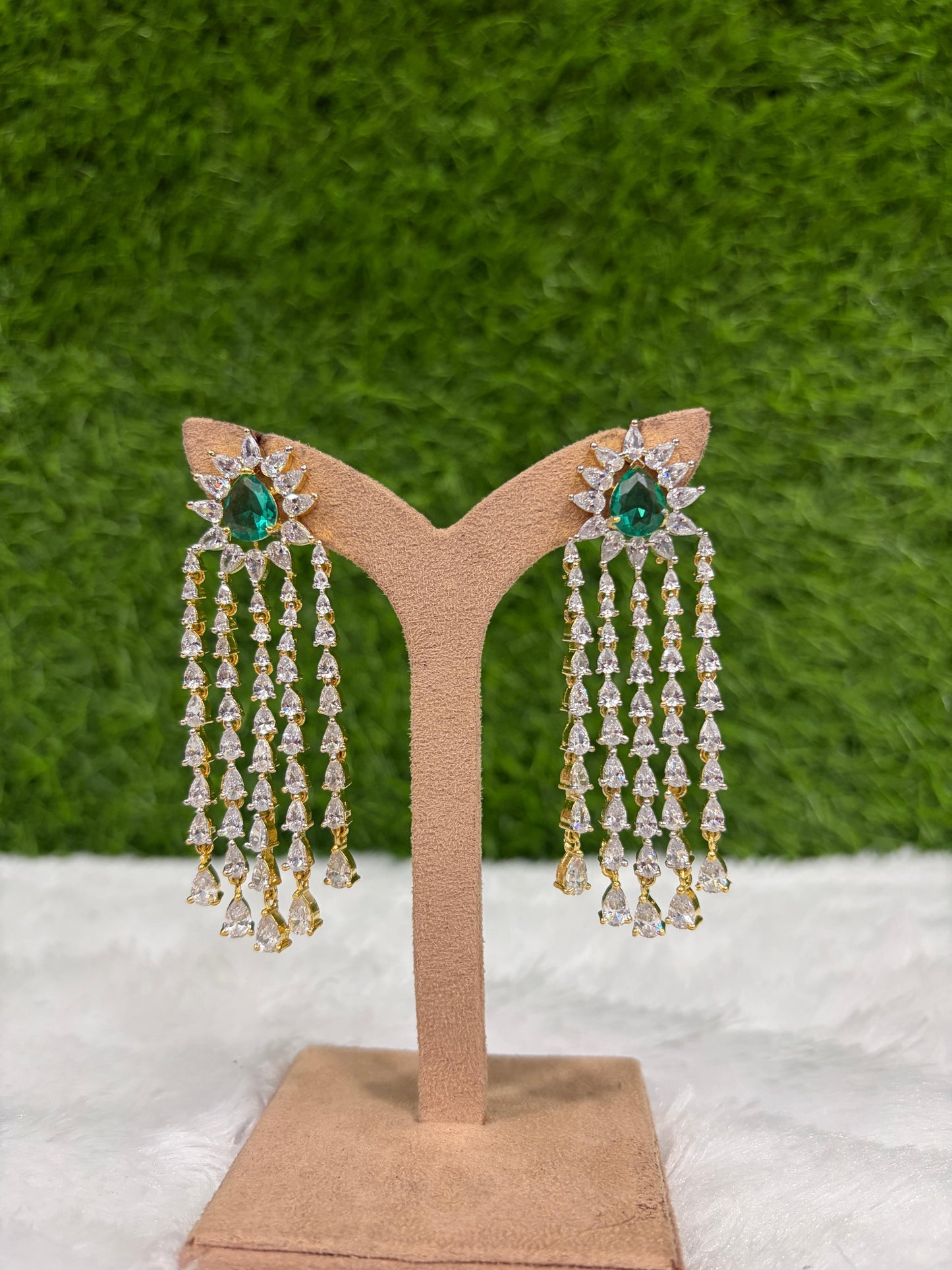 Premium diamond replica party wear earrings